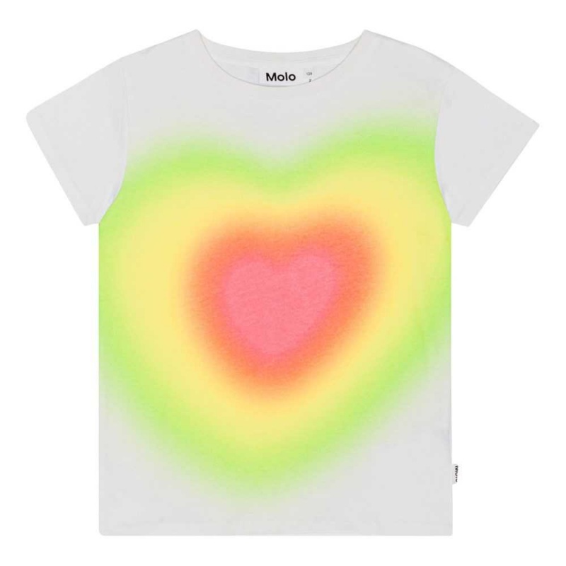 Molo Ranva T Shirts Tops Flicka Gradient Heart | SE0000505