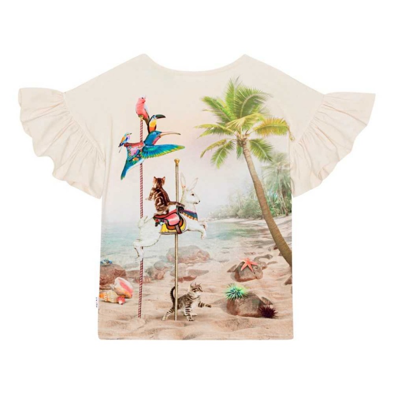 Molo Rayah T Shirts Tops Flicka Carousel Cats | SE0000496