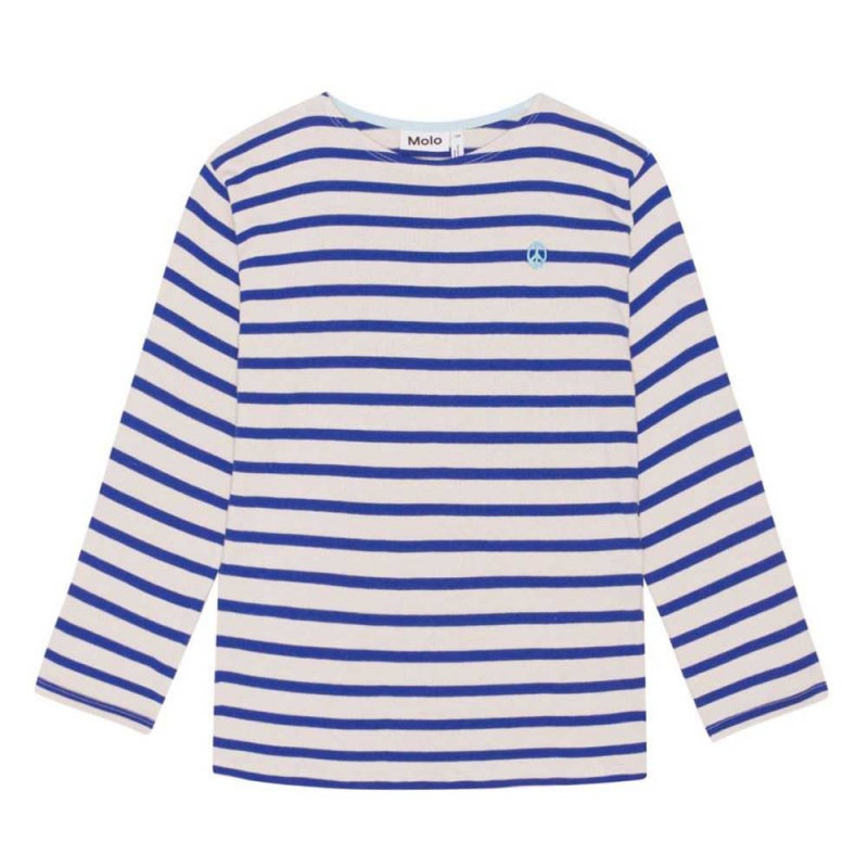 Molo Rilder T Shirts Tops Pojke Reef Stripe | SE0000795