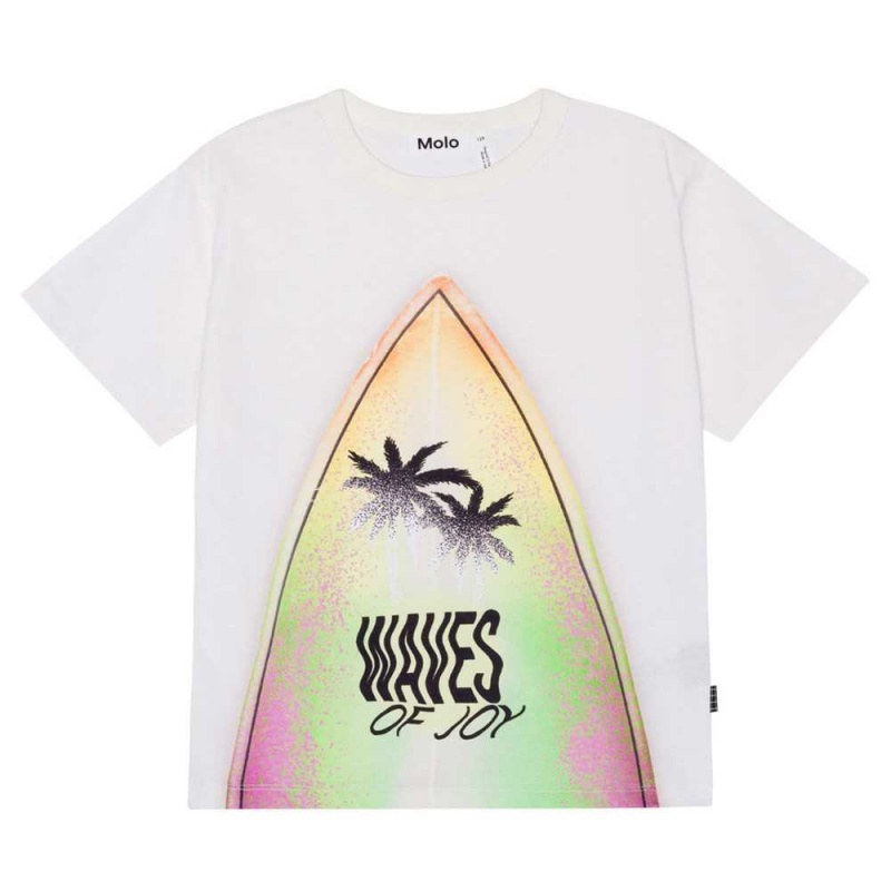 Molo Riley T Shirts Tops Pojke Surfboard | SE0000813