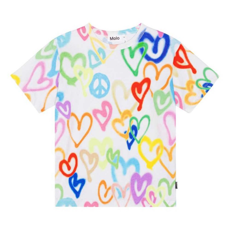 Molo Riley T Shirts Tops Pojke Variety Hearts | SE0000786