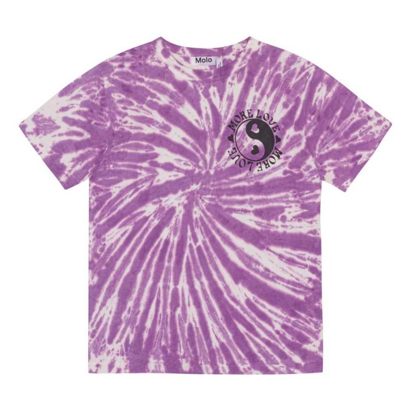 Molo Riley T Shirts Tops Flicka Love Tie Dye | SE0000563