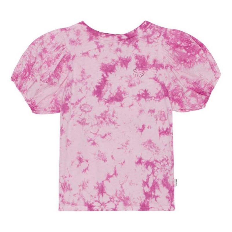 Molo Ritta T Shirts Tops Flicka Purple Tie Dye | SE0000541