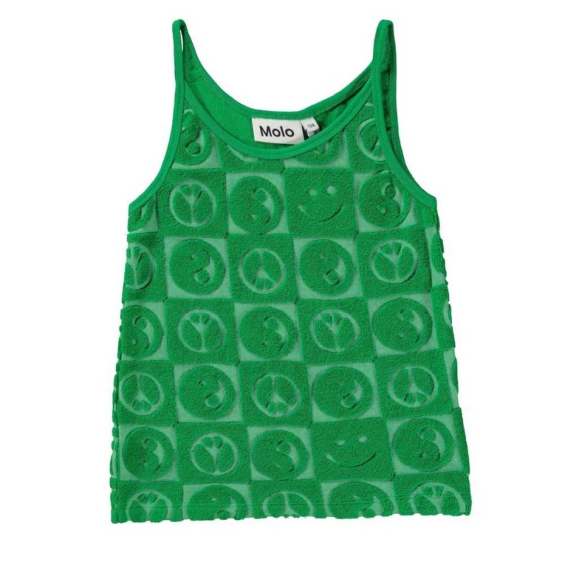 Molo Rizi T Shirts Tops Flicka Bright Green | SE0000180