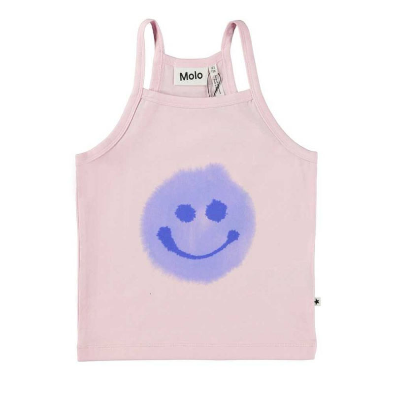 Molo Ronja T Shirts Tops Flicka Lilac Smile | SE0000185