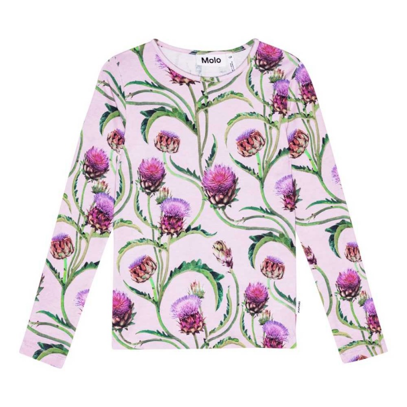 Molo Rose T Shirts Tops Flicka Artichoke Glow | SE0000540