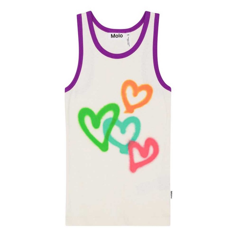 Molo Rosie T Shirts Tops Flicka Four Hearts | SE0000513