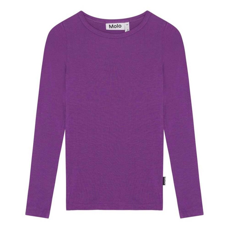 Molo Ruana T Shirts Tops Flicka Purple Dusk | SE0000589