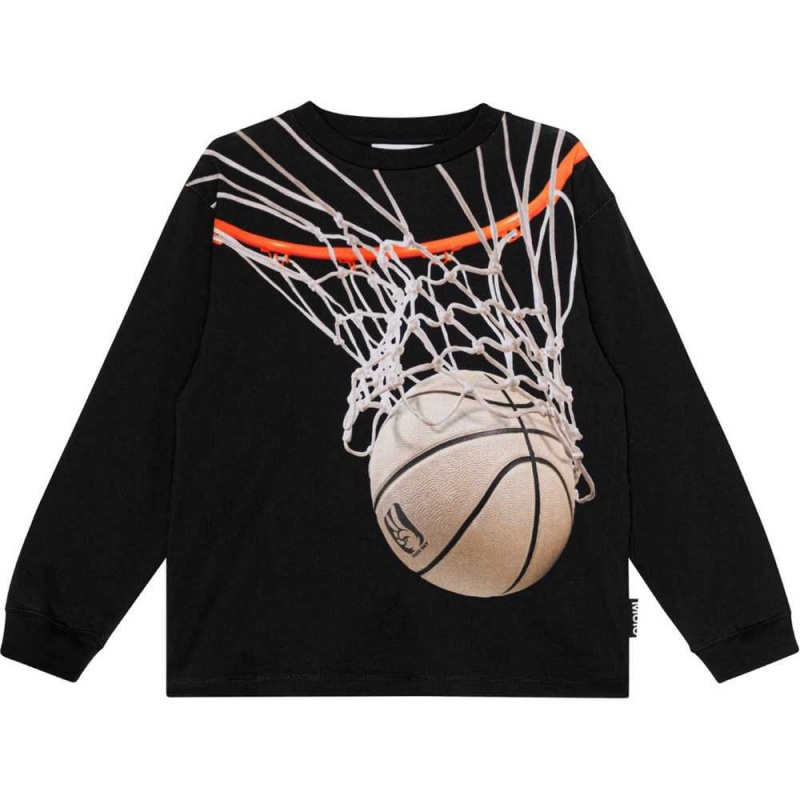 Molo Rube T Shirts Tops Pojke Basket Net Dark | SE0000800