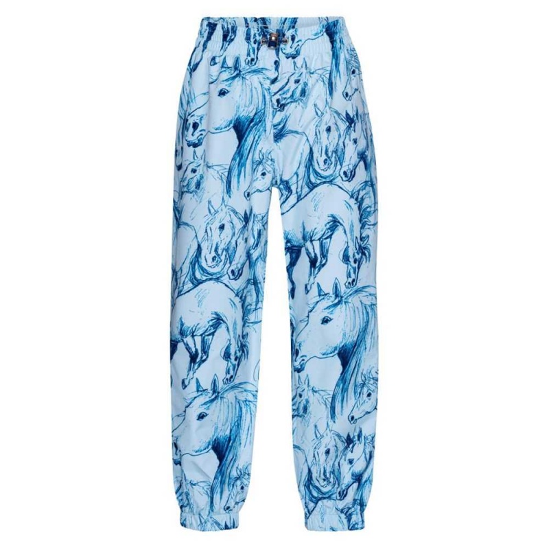 Molo Waits Regnkläder Sky Blue Horses | SE0000068